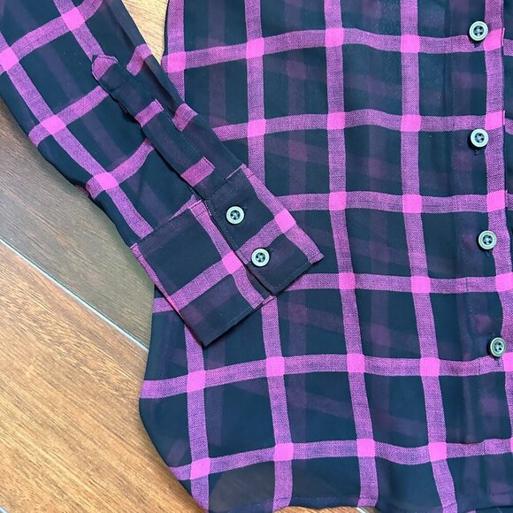 Y2K Mudd Shear Button Down Long Sleeve Shirt XS - Picture 3 of 4